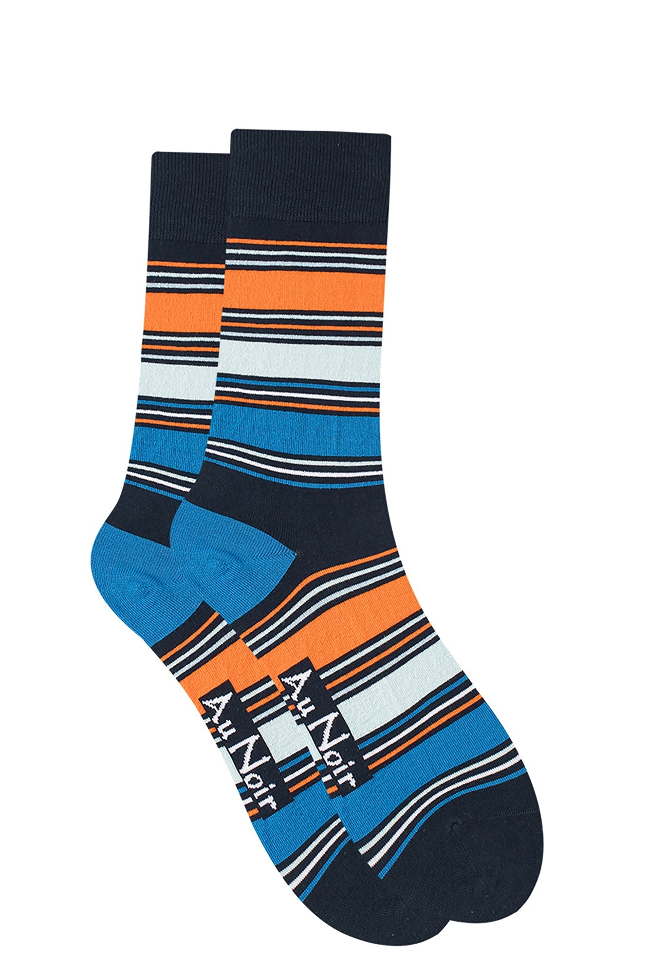 Boite de 3 bas pour homme par Au Noir | PACK_FA24-8 Marine Orange | Machemise.ca, inventaire complet de la marque Au Noir