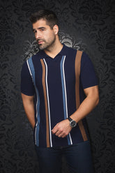 Polo en laine mérino pour homme par Au Noir | AVERY Marine | Machemise.ca, inventaire complet de la marque Au Noir