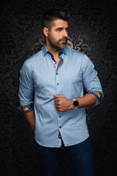 Chemise manches longues pour homme par Au Noir | BARRICADE Bleu Clair | Machemise.ca, inventaire complet de la marque Au Noir