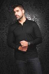 Polo manches longues pour homme par Au Noir | BENTLEY Noir | Machemise.ca, inventaire complet de la marque Au Noir