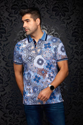 Polo pour homme par Au Noir | CASABLANCA Bleu Pâle | Machemise.ca, inventaire complet de la marque Au Noir