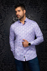 Chemise manches longues en Knit extensible pour homme par Au Noir | CLOUDSPIN Lavande | Machemise.ca, inventaire complet de la marque Au Noir