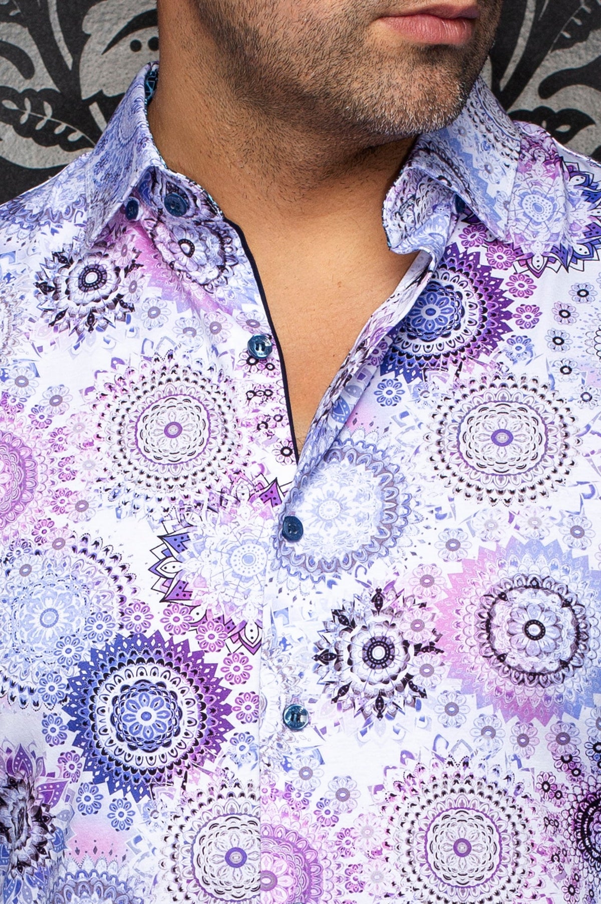 Chemise manches longues en Knit extensible pour homme par Au Noir | COSMOCLOCK Rose | Machemise.ca, inventaire complet de la marque Au Noir