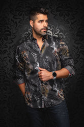 Chemise manches longues pour homme par Au Noir | GROOVE Noir Or | Machemise.ca, inventaire complet de la marque Au Noir