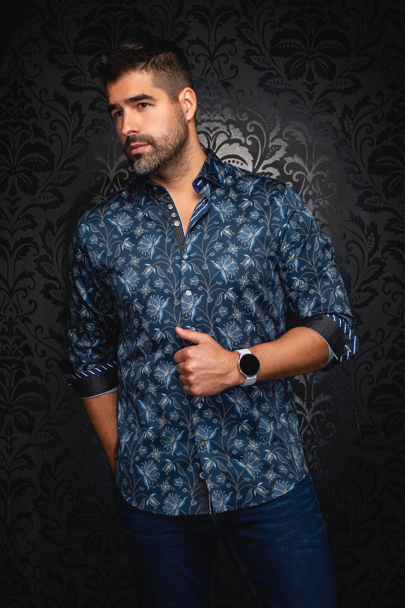 Chemise manches longues pour homme par Au Noir | HARRINGTON Marine | Machemise.ca, inventaire complet de la marque Au Noir