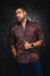 Chemise manches longues pour homme par Au Noir | INDORE Rouille | Machemise.ca, inventaire complet de la marque Au Noir