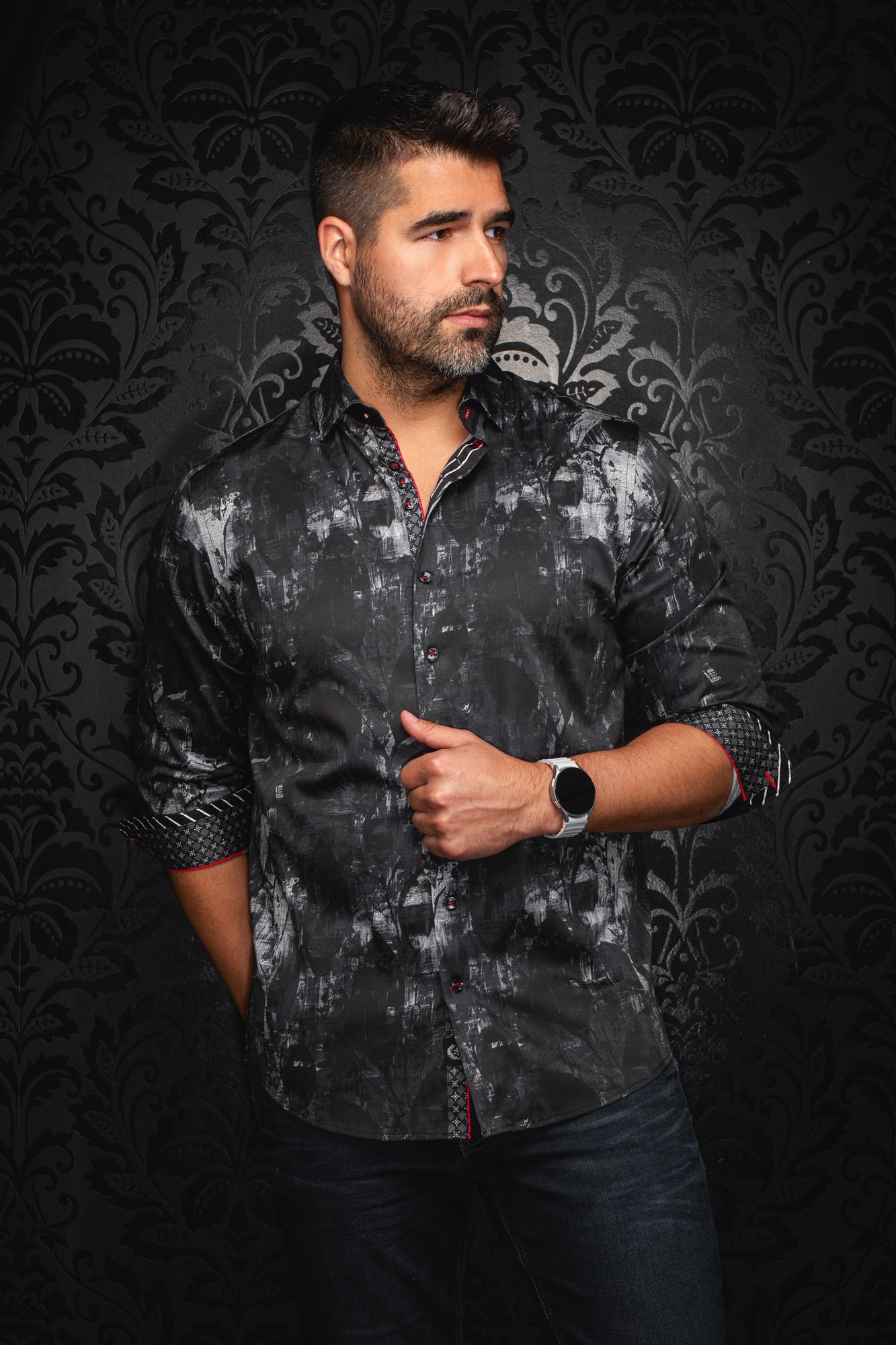 Chemise manches longues pour homme par Au Noir | JASPER Noir | Machemise.ca, inventaire complet de la marque Au Noir