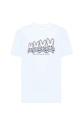 T-shirt à motif lapin dégradé pour homme par Psycho Bunny | MT0200029 Blanc | Machemise.ca, vêtements mode pour hommes