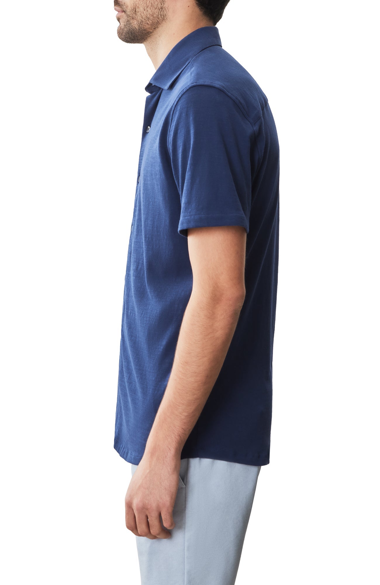 Chemise en tricot à manches courtes pour homme par Robert Barakett | RB51502 Kimberton Bleu Marine | Machemise.ca, vêtements mode pour hommes