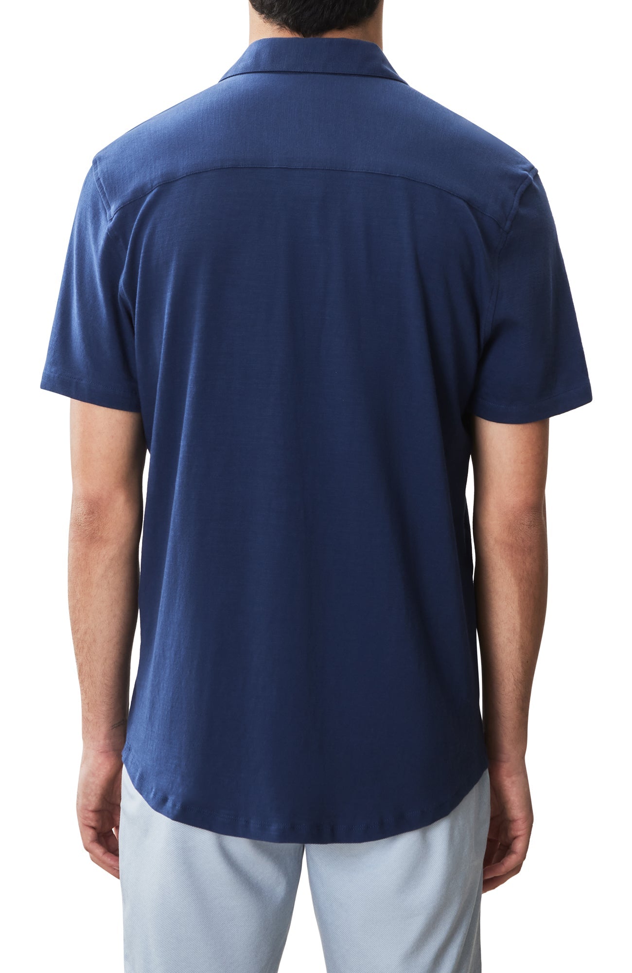 Chemise en tricot à manches courtes pour homme par Robert Barakett | RB51502 Kimberton Bleu Marine | Machemise.ca, vêtements mode pour hommes