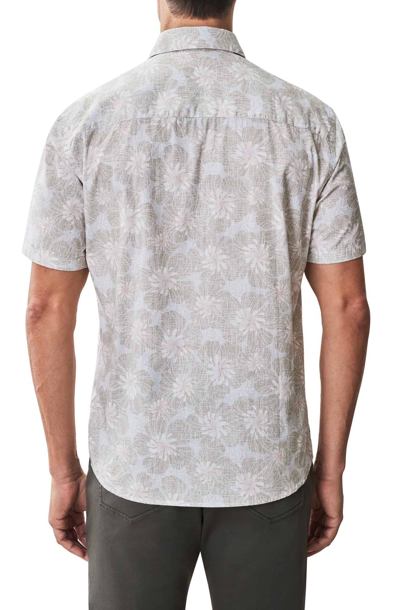 Chemise tissée à manches courtes pour homme par Robert Barakett | RB51519 Aspen Beige | Machemise.ca, vêtements mode pour hommes