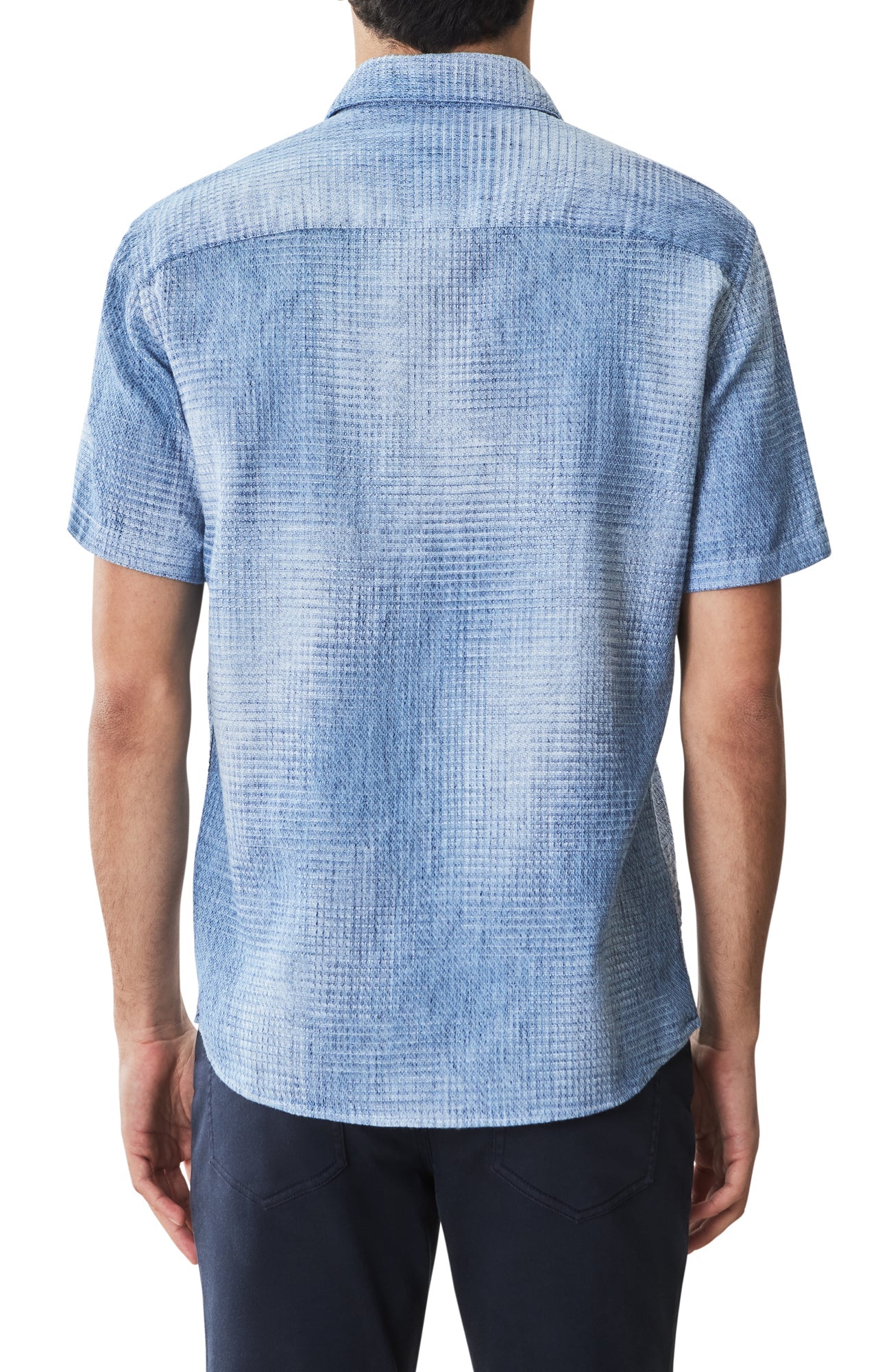 Chemise tissée à manches courtes pour homme par Robert Barakett | RB51564 Ferris Bleu | Machemise.ca, vêtements mode pour hommes