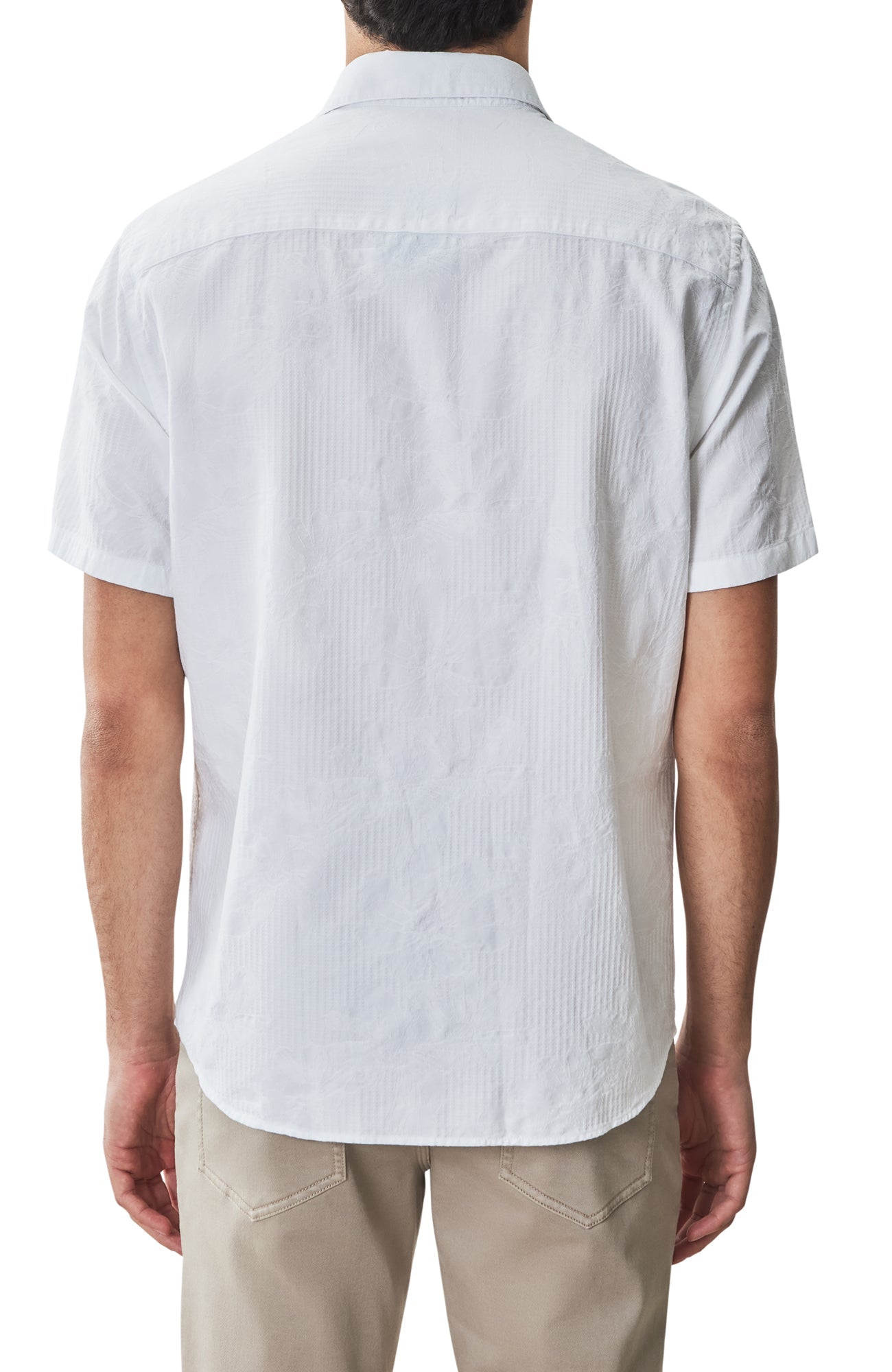Chemise tissée à manches courtes pour homme par Robert Barakett | RB51582 Silverlake Blanc | Machemise.ca, vêtements mode pour hommes