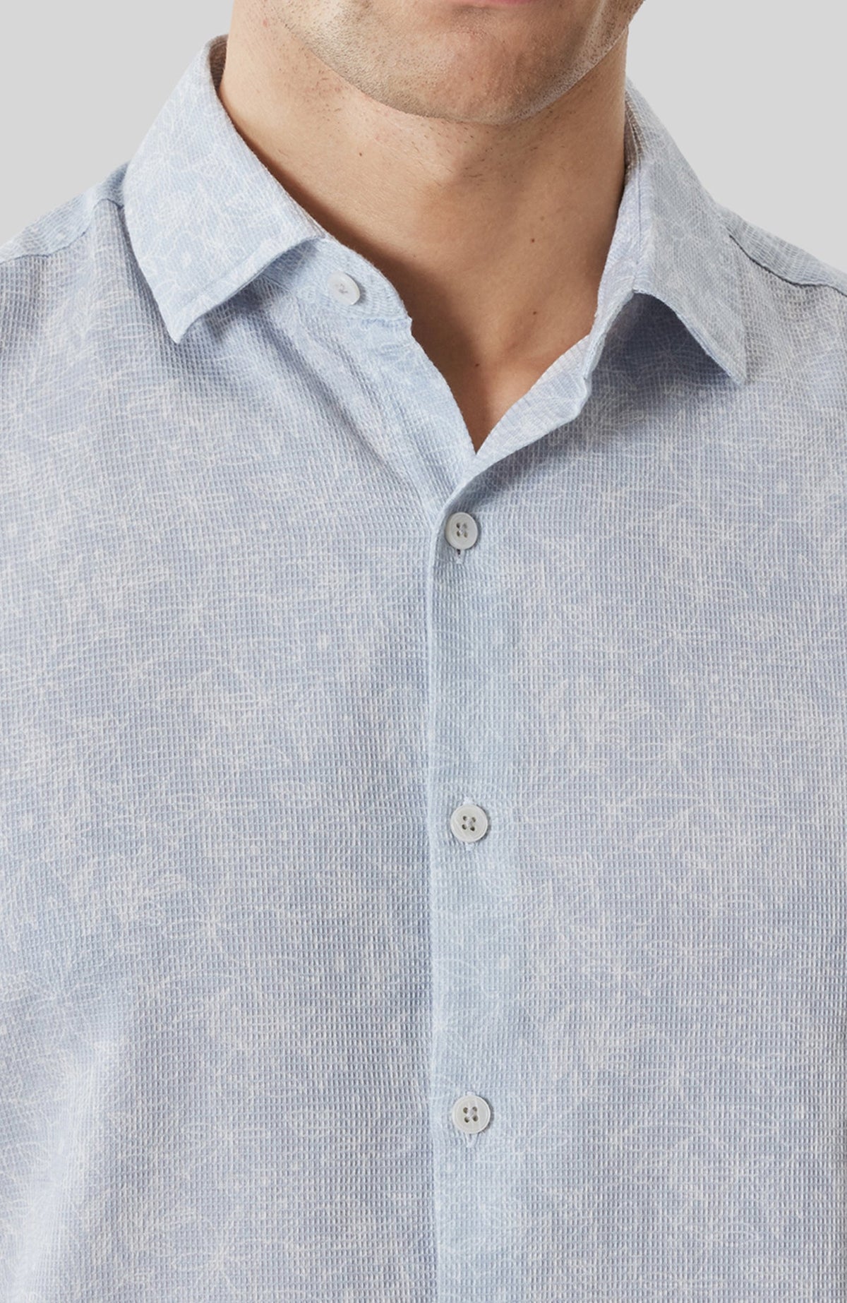 Chemise tissée pour homme par Robert Barakett | RB61203 Samore Bleu Poudré | Boutique Vvög, vêtements mode pour homme et femme