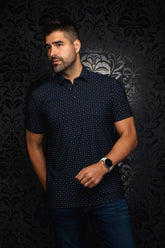 Polo en nylon pour homme par Au Noir | RAPHY (SS) SQRX Noir | Machemise.ca, inventaire complet de la marque Au Noir