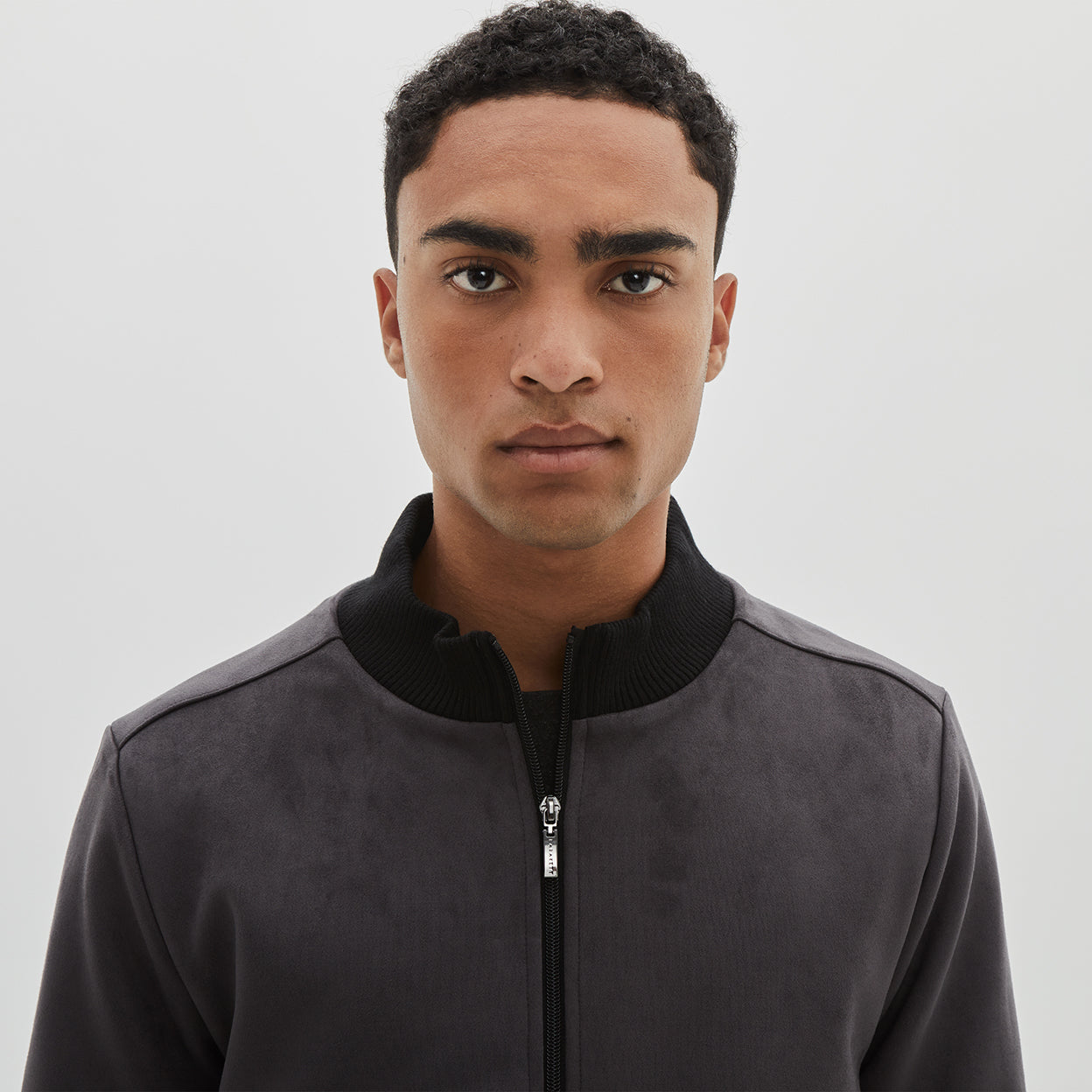 Veste en suède synthétique pour homme par Robert Barakett | Lachine RB12046 Fumée | Machemise.ca, vêtements mode pour hommes