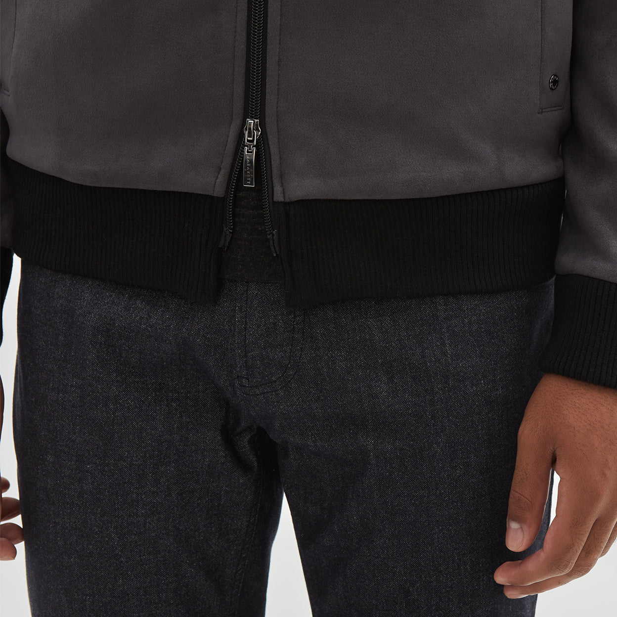 Veste en suède synthétique pour homme par Robert Barakett | Lachine RB12046 Fumée | Machemise.ca, vêtements mode pour hommes
