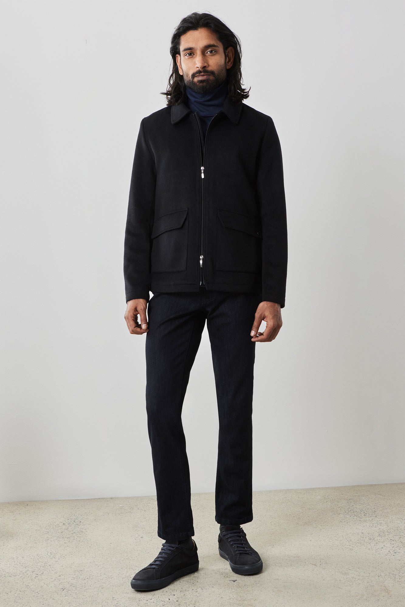 Veste en laine pour homme par Robert Barakett | Anakin RB22201 Noir | Machemise.ca, vêtements mode pour hommes