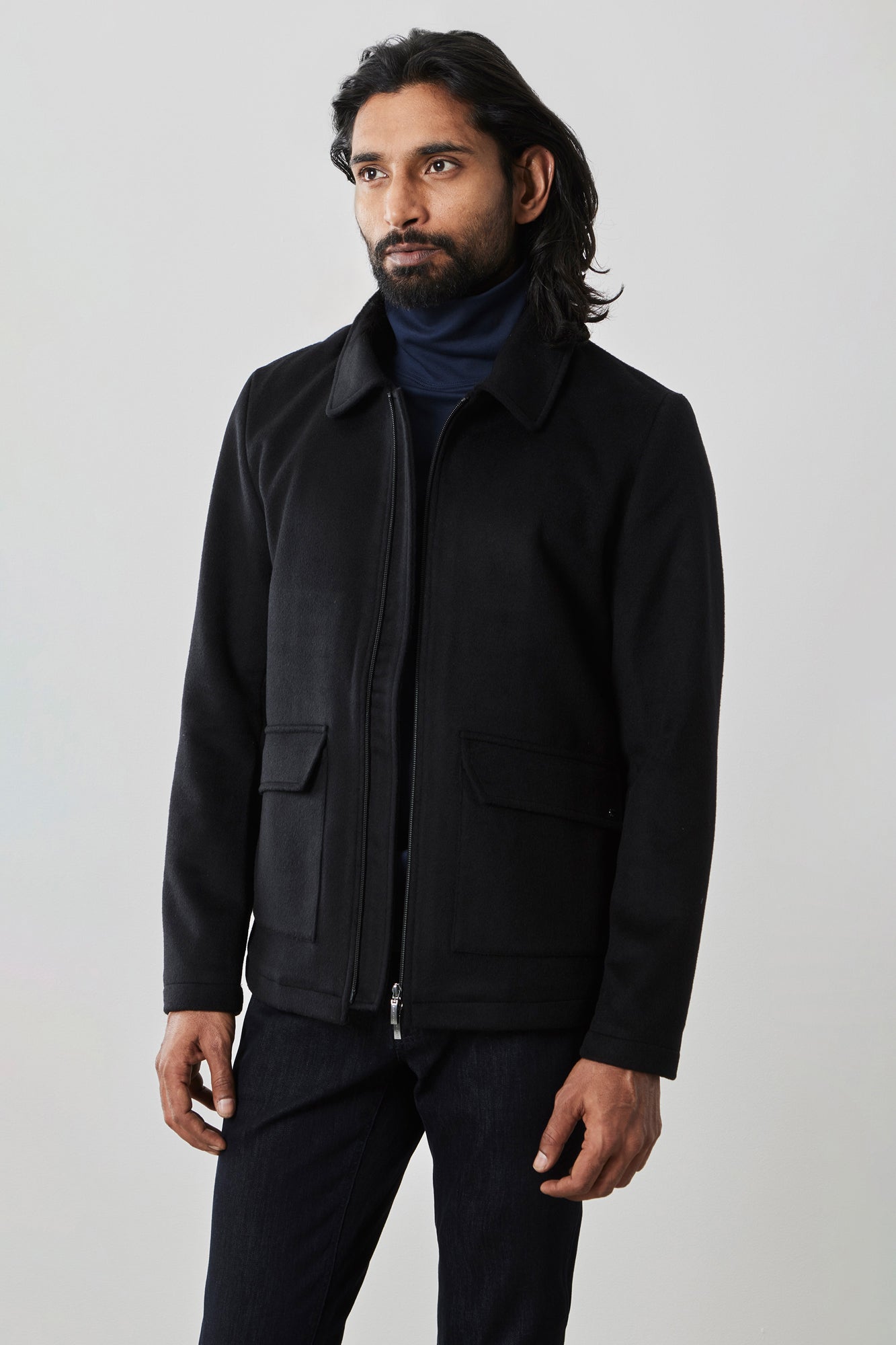 Veste en laine pour homme par Robert Barakett | Anakin RB22201 Noir | Machemise.ca, vêtements mode pour hommes