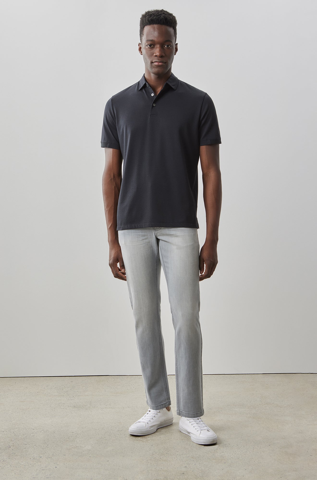 Polo à manches courtes pour homme par Robert Barakett | RB31088 Ragdan Noir | Machemise.ca, vêtements mode pour hommes