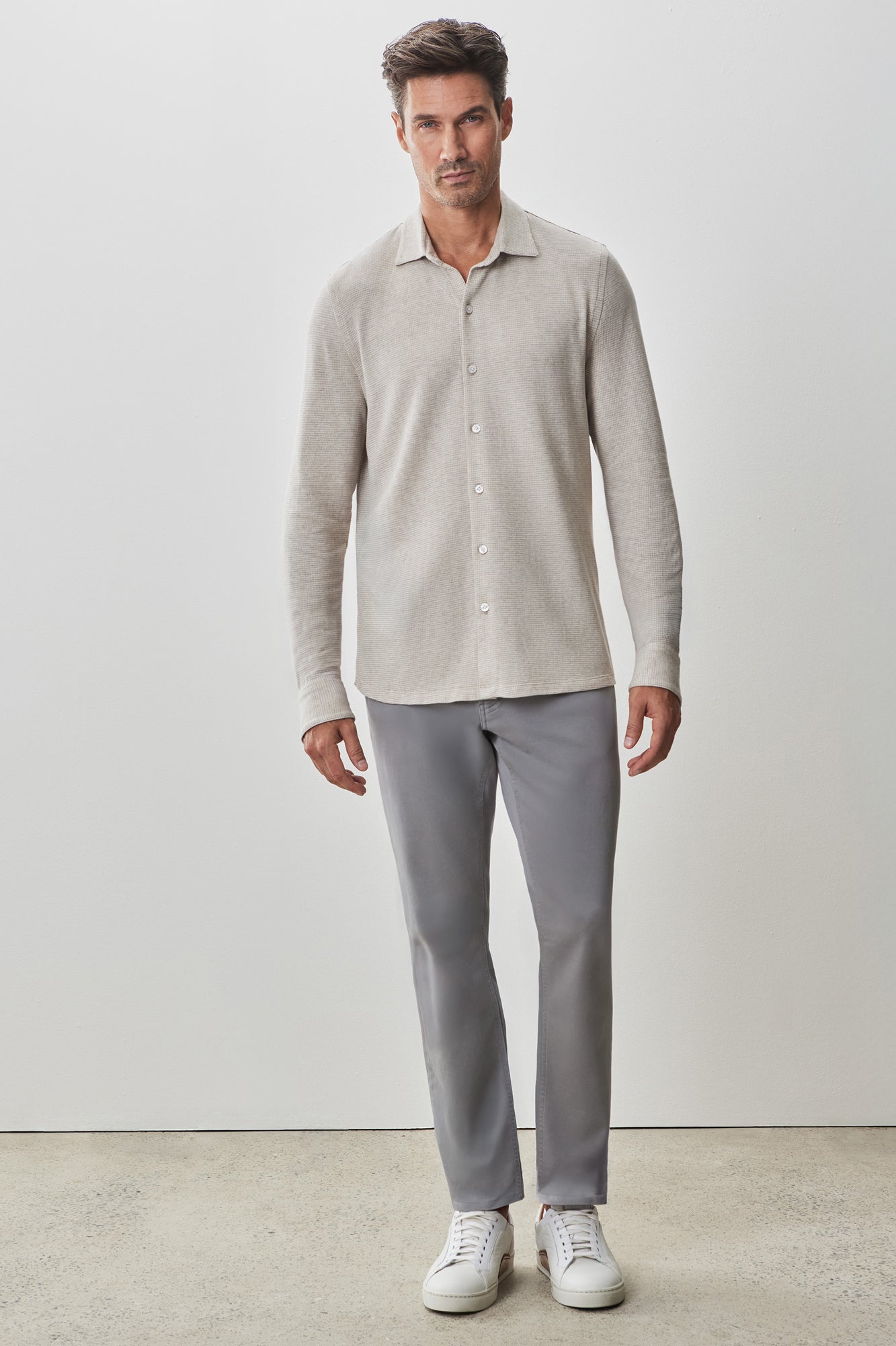 Chemise manches longues pour homme par Robert Barakett | RB51070 Dobston Anthracite | Machemise.ca, vêtements mode pour hommes