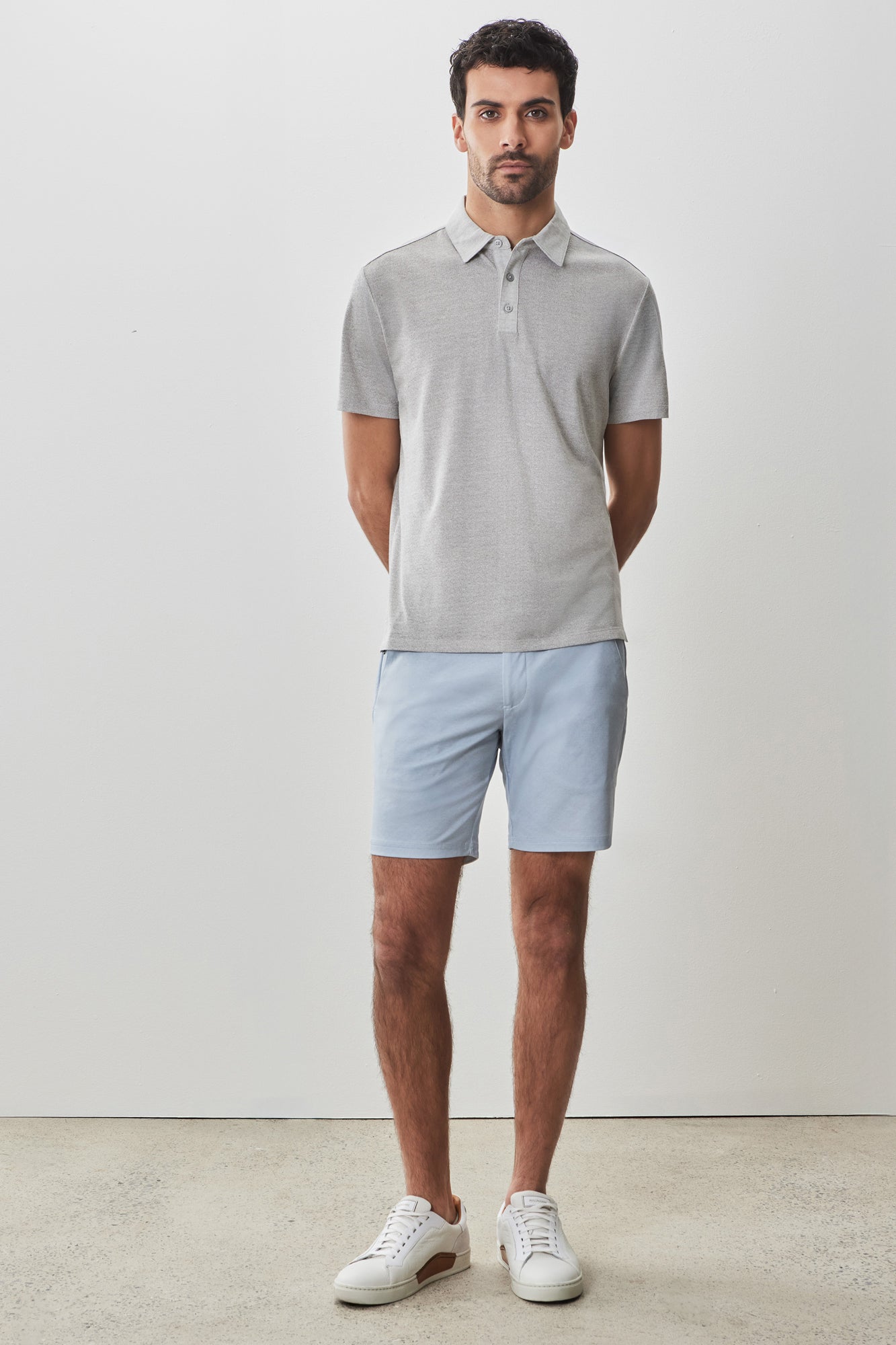 Polo pour homme par Robert Barakett | RB51107 Roscoe Gris | Machemise.ca, vêtements mode pour hommes