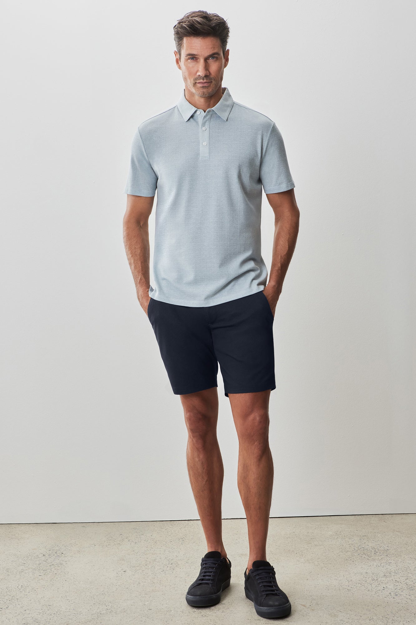 Polo pour homme par Robert Barakett | RB51107 Roscoe Thé Doux | Machemise.ca, vêtements mode pour hommes