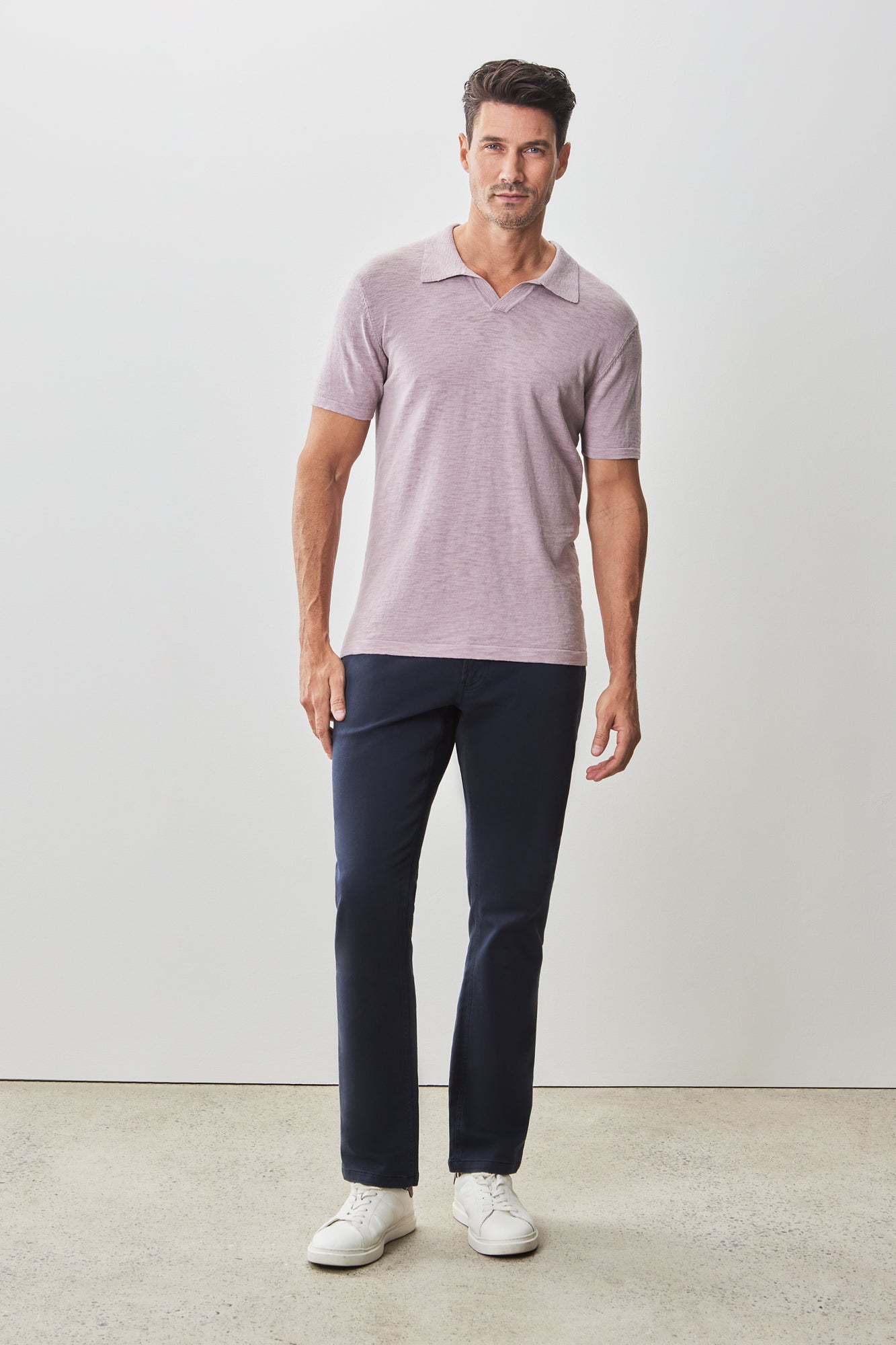 Polo à manches courtes pour homme par Robert Barakett | RB51196 South Shore Corail | Machemise.ca, vêtements mode pour hommes