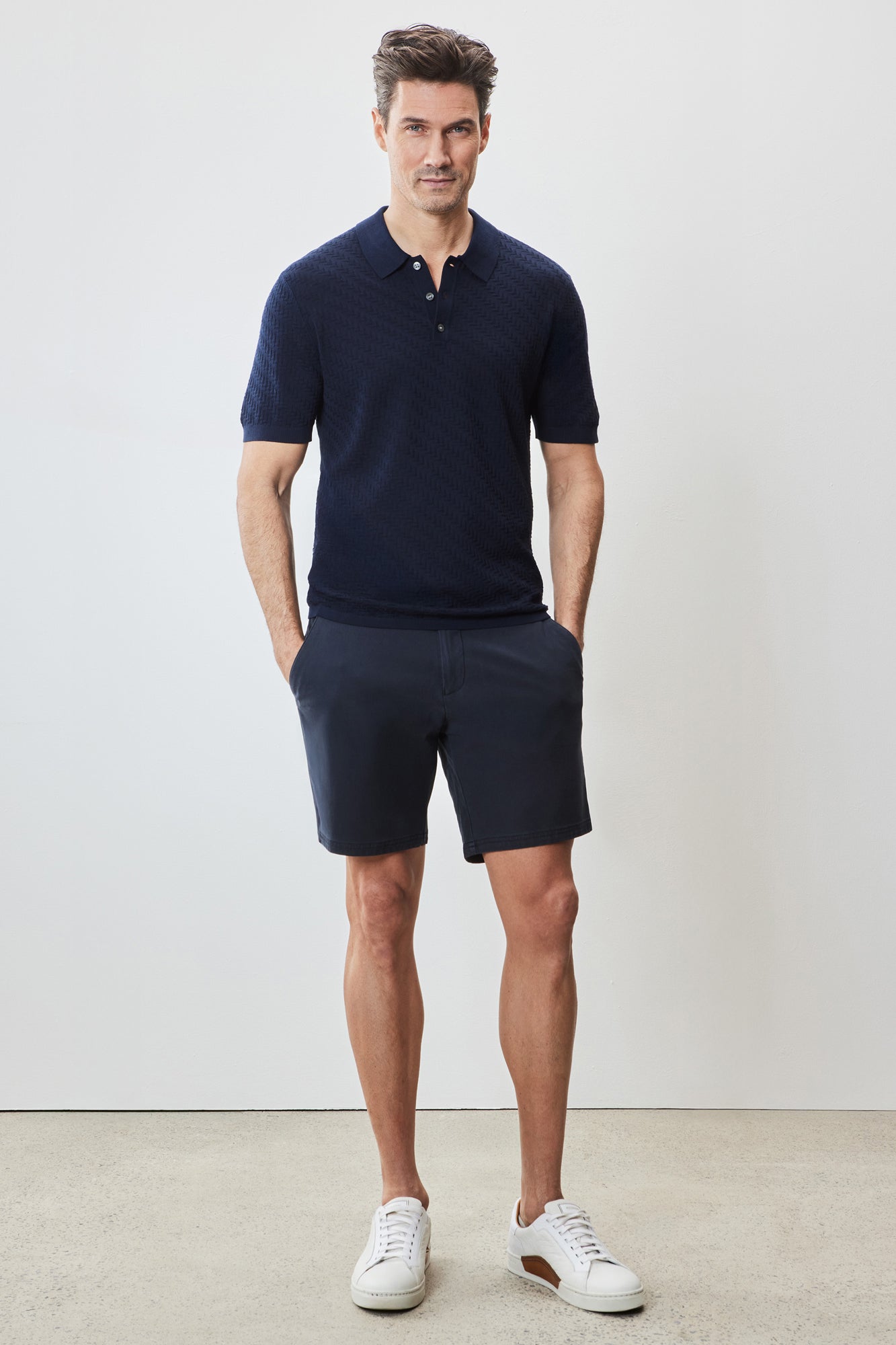 Polo à manches courtes pour homme par Robert Barakett | RB51204 Skelling Bleu Marine | Machemise.ca, vêtements mode pour hommes
