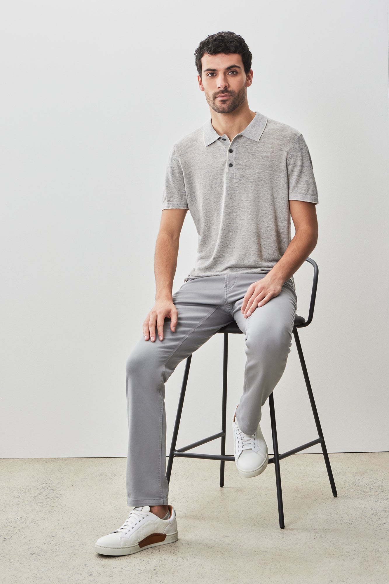 Polo pour homme par Robert Barakett | RB51207 Costa Gris | Machemise.ca, vêtements mode pour hommes