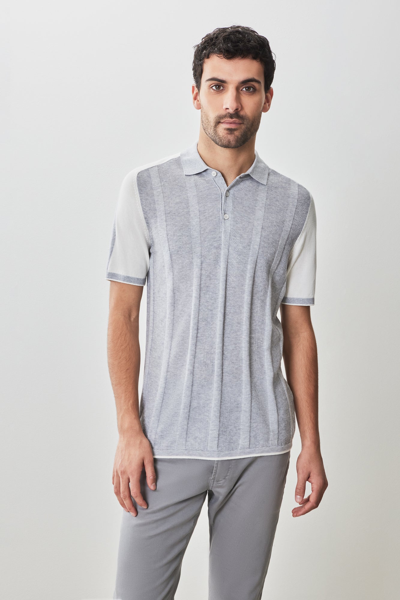 Polo à manches courtes pour homme par Robert Barakett | RB51210 Grady Gris | Machemise.ca, vêtements mode pour hommes