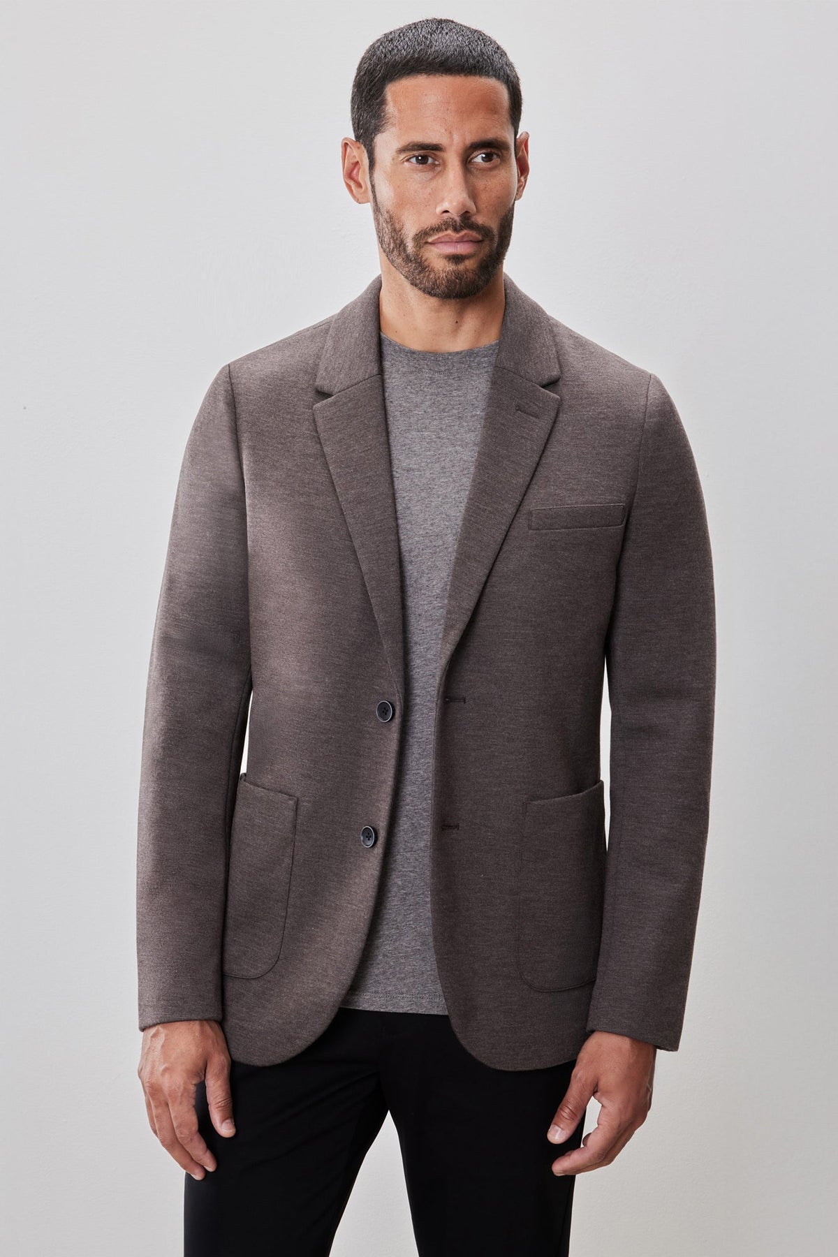 Veston en tricot uni pour homme par Robert Barakett | RB52246 Blum Brun | Machemise.ca, vêtements mode pour hommes