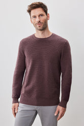 Chandail à manches longues col rond pour homme par Robert Barakett | Enrique RB52270 Rouge | Machemise.ca, vêtements mode pour hommes