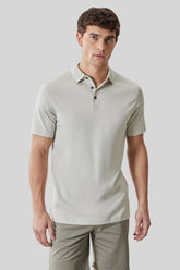 Polo col texturé pour homme par Robert Barakett | RB61210 Georgia Pierre De Lune | Machemise.ca, vêtements mode pour hommes
