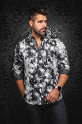 Chemise manches longues pour homme par Au Noir | ROSARUGOSA Noir Blanc | Machemise.ca, inventaire complet de la marque Au Noir