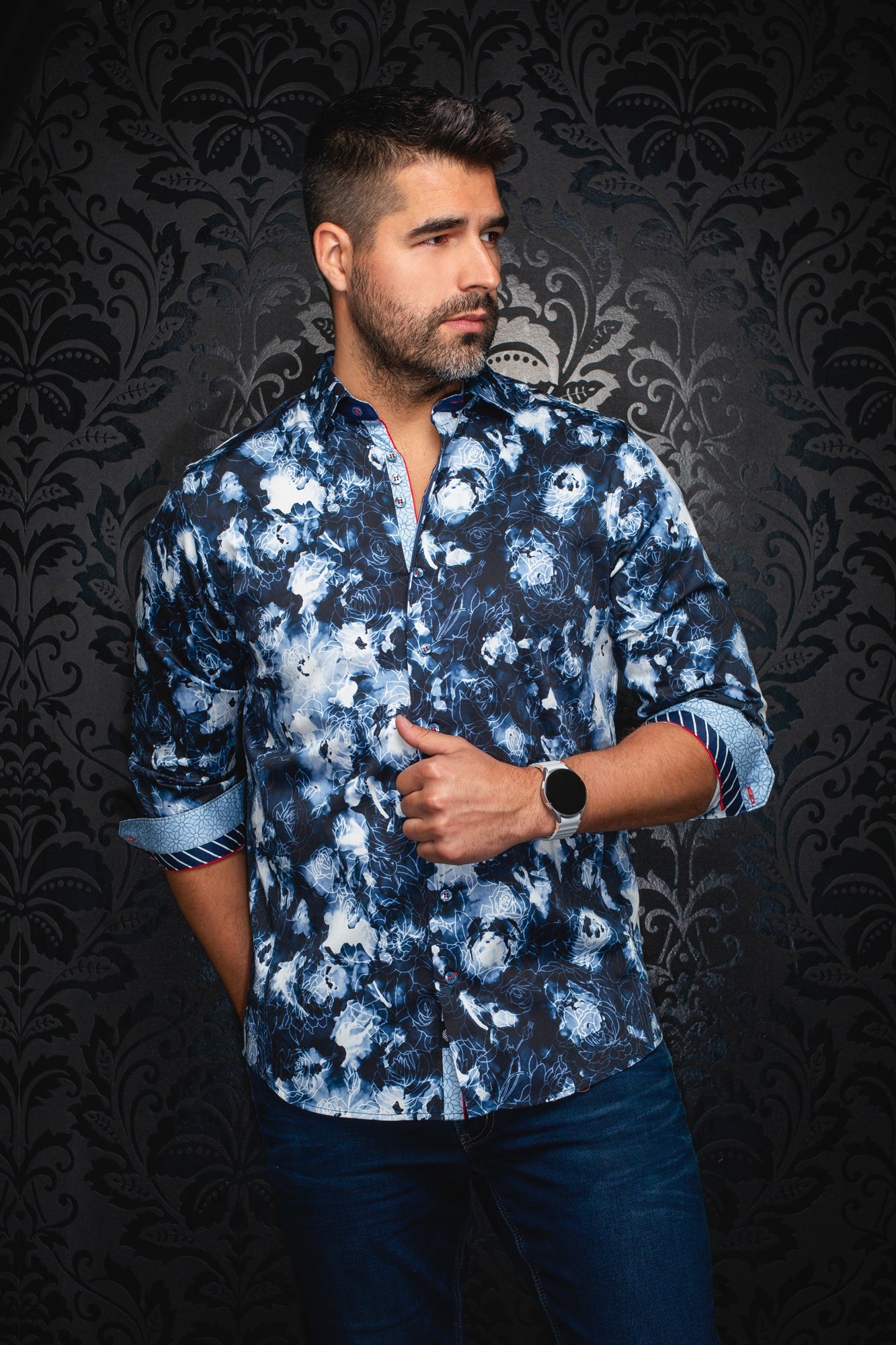 Chemise manches longues pour homme par Au Noir | ROSARUGOSA Marine | Machemise.ca, inventaire complet de la marque Au Noir