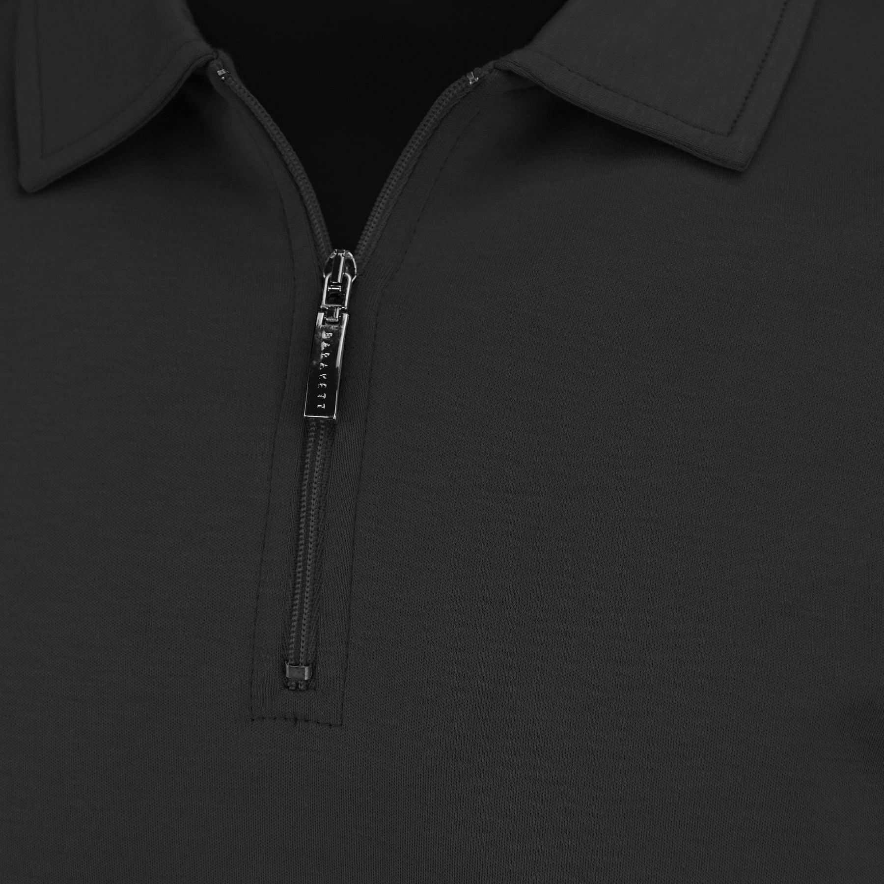 Polo avec fermeture éclair pour homme par Robert Barakett | Georgia RB01030 Noir | Machemise.ca, vêtements mode pour hommes