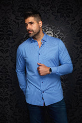 Chemise en nylon pour homme par Au Noir | SALENTO Bleu | Machemise.ca, inventaire complet de la marque Au Noir