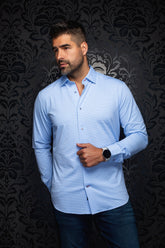Chemise en nylon pour homme par Au Noir | SALENTO Bleu Clair | Machemise.ca, inventaire complet de la marque Au Noir