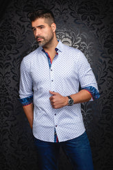 Chemise manches longues en Knit pour homme par Au Noir | STARSCREAM Blanc | Machemise.ca, inventaire complet de la marque Au Noir