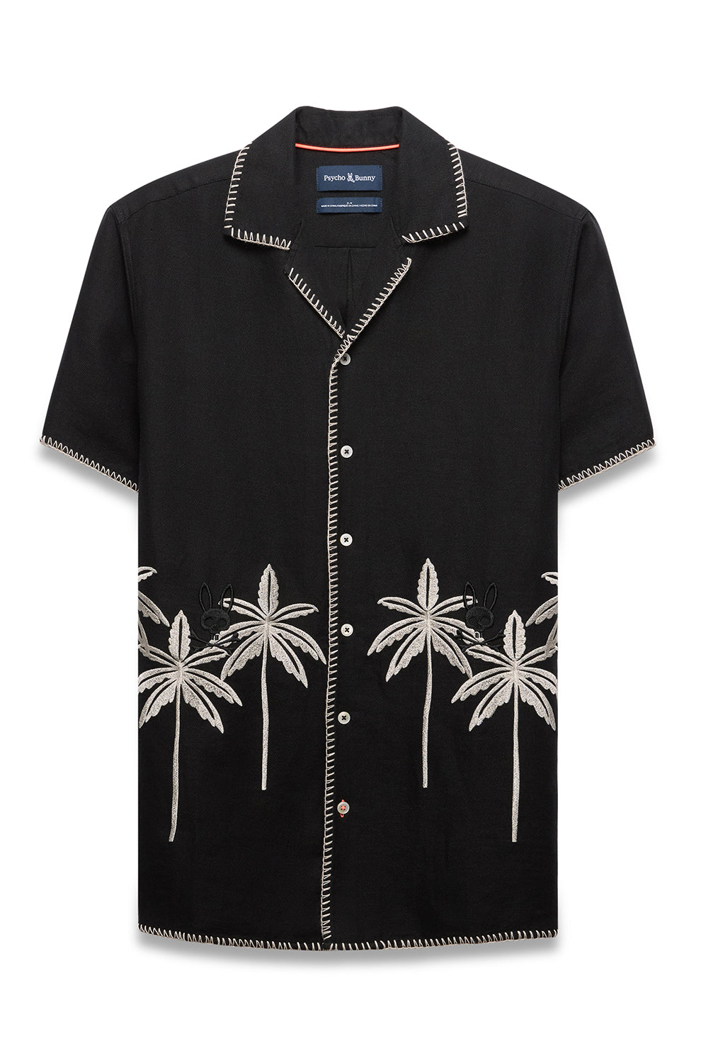 Chemise manches courtes pour homme par Psycho Bunny | MT0300139 Noir | Machemise.ca, vêtements mode pour hommes