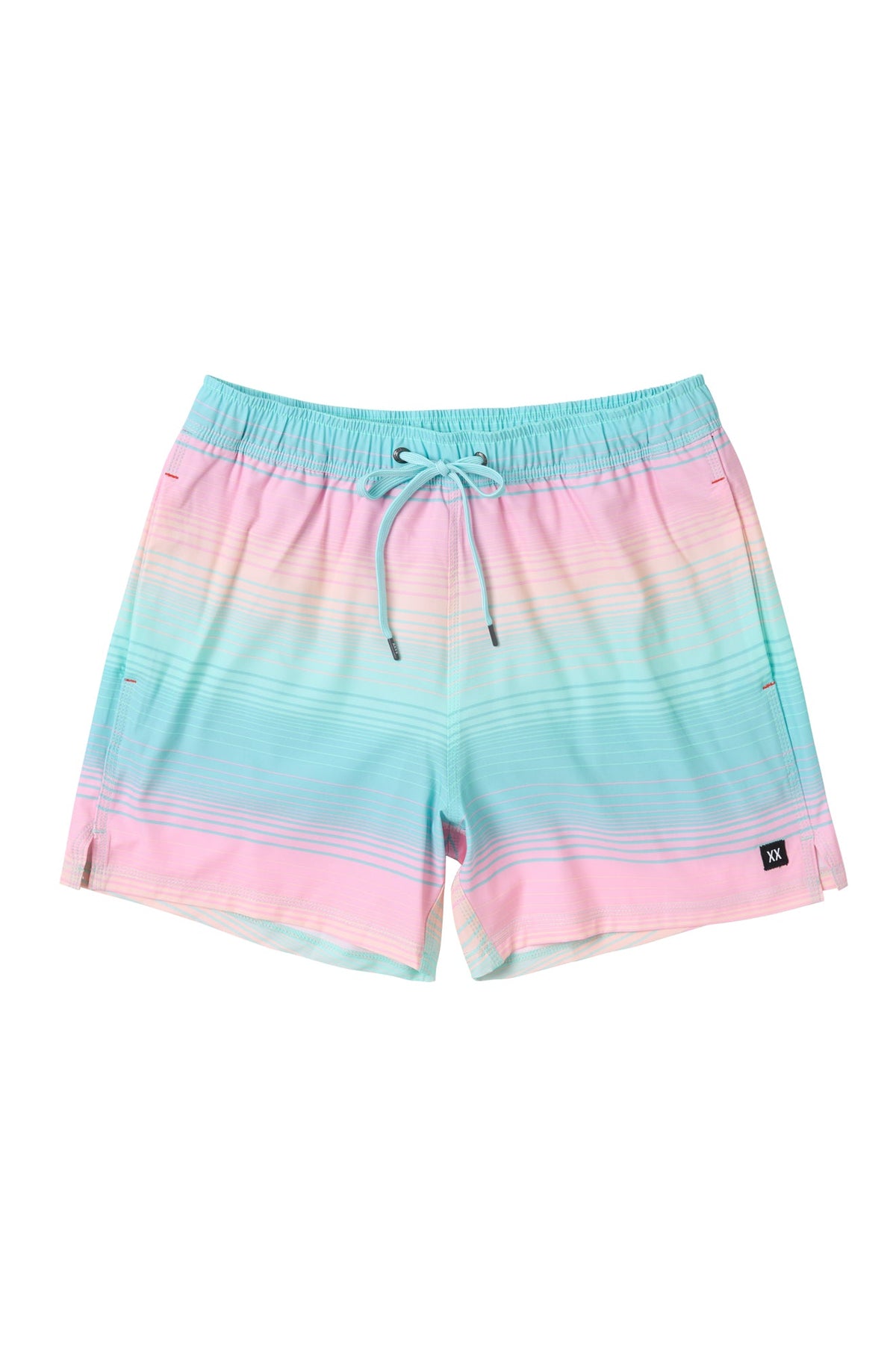Maillot short pour homme par Saxx | SXSW03L Rayures Brumeuses Aqua | Machemise.ca, vêtements mode pour hommes