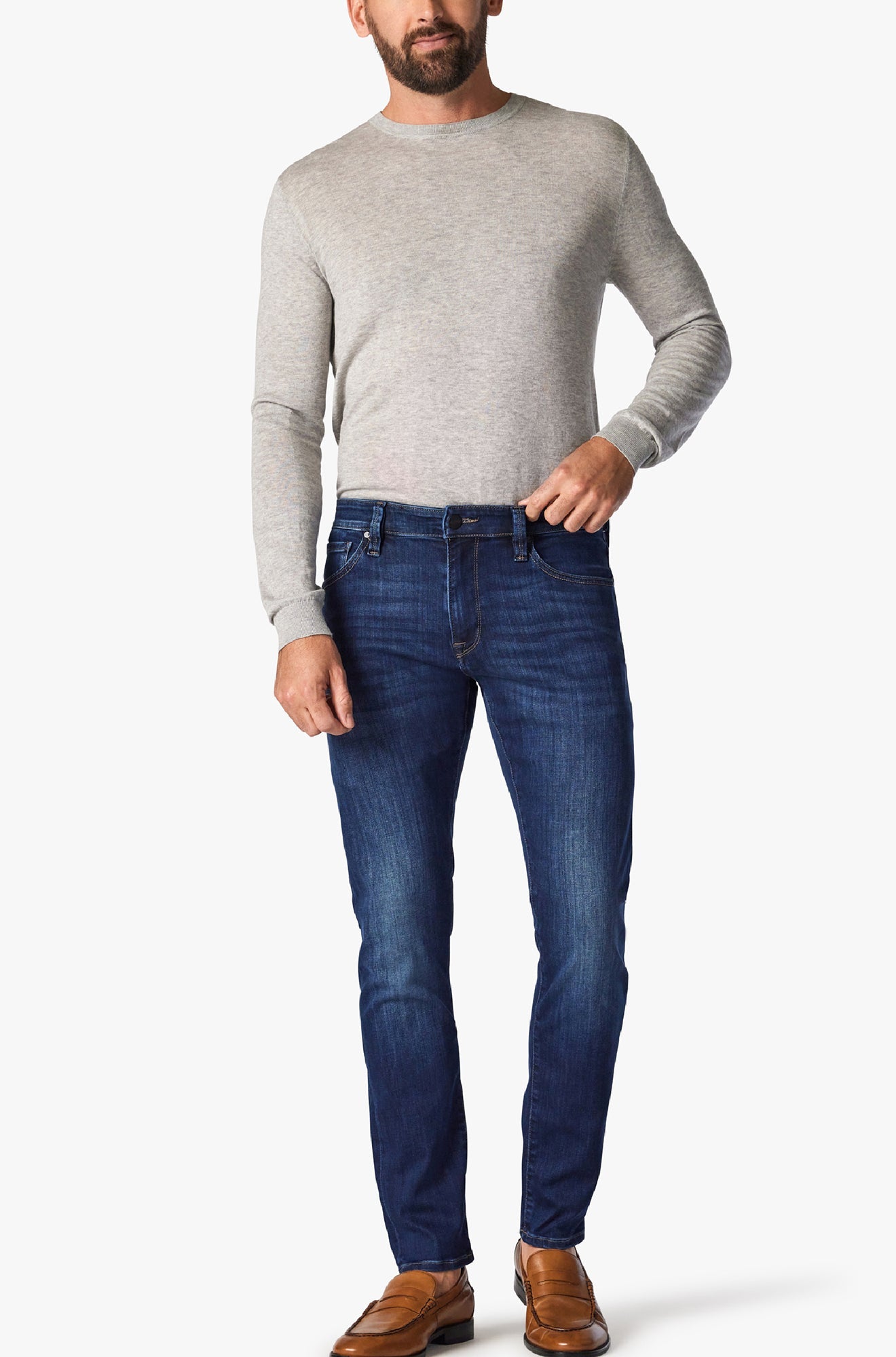 Jeans pour homme par 34 Heritage | Calm/H001018-22056 Tencel Profond/Deep Tencel | Machemise.ca, vêtements mode pour hommes