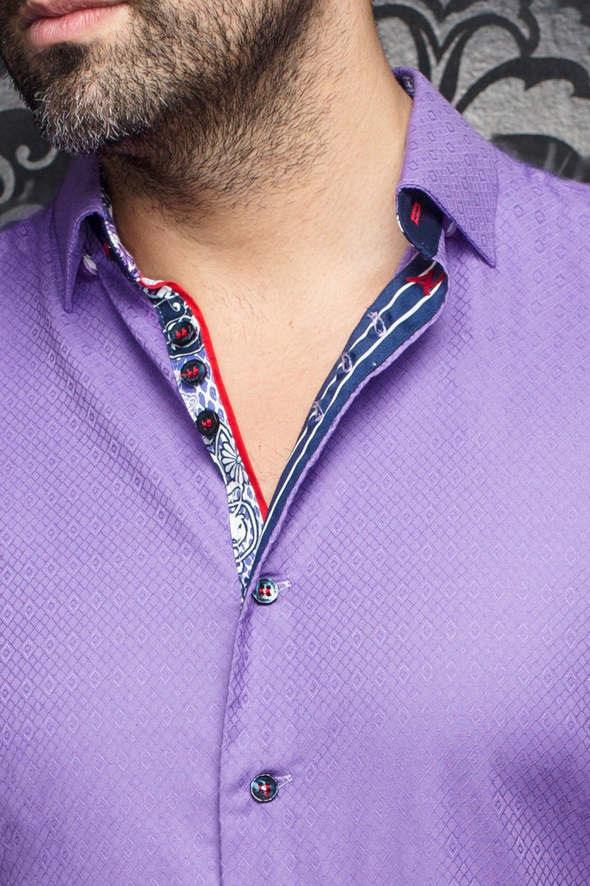 Chemise manches longues pour homme par Au Noir | ADJANI Lavande | Machemise.ca, inventaire complet de la marque Au Noir