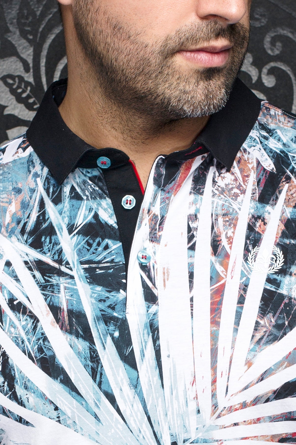 Polo pour homme par Au Noir | AMAZONIA Marine Turquoise | Machemise.ca, inventaire complet de la marque Au Noir
