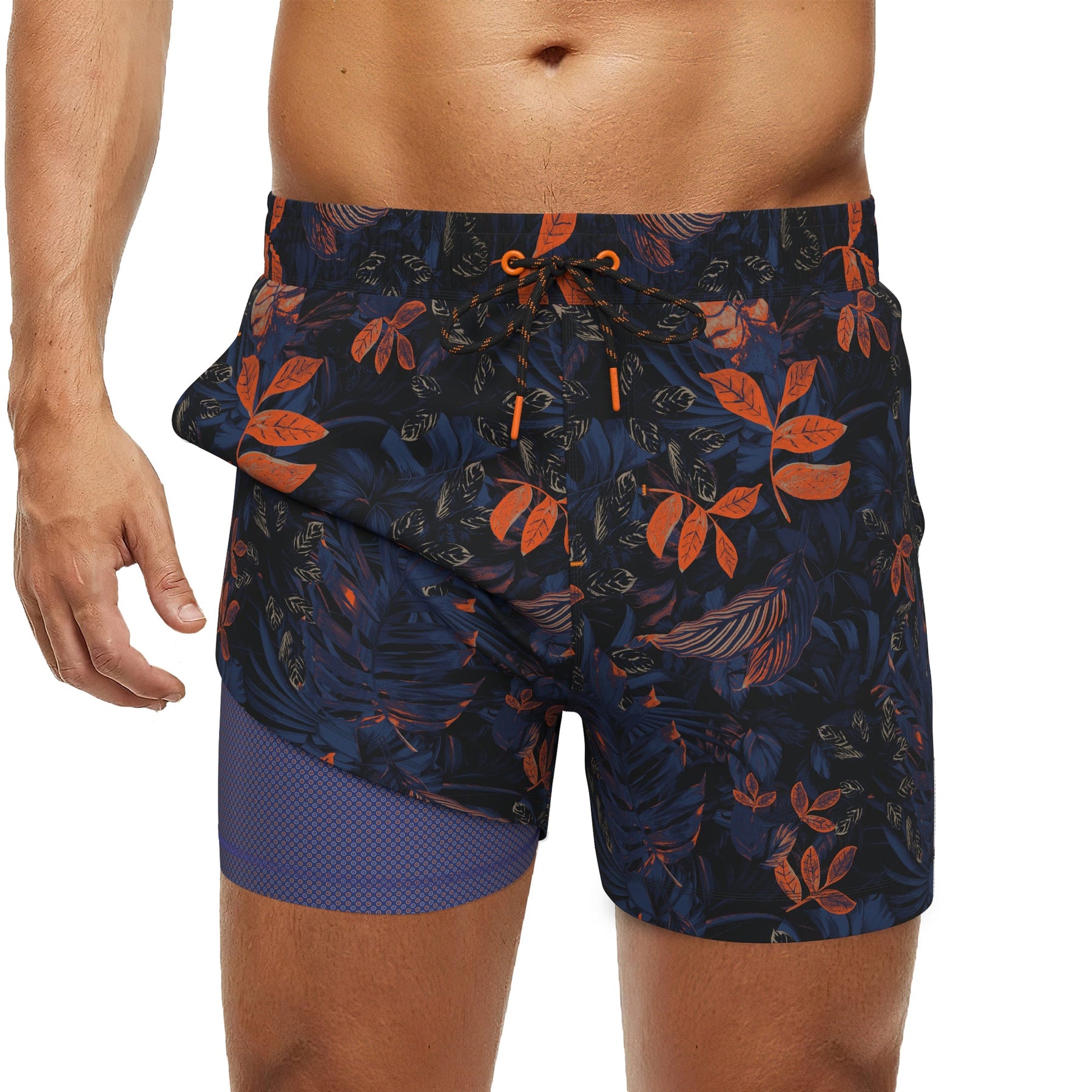 Maillot de bain pour homme par Au Noir | BERNIER Marine Orange | Machemise.ca, inventaire complet de la marque Au Noir