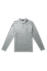Polo avec zip pour homme par Robert Barakett | Georgia RB92230 Gris Monument | Machemise.ca, vêtements mode pour hommes