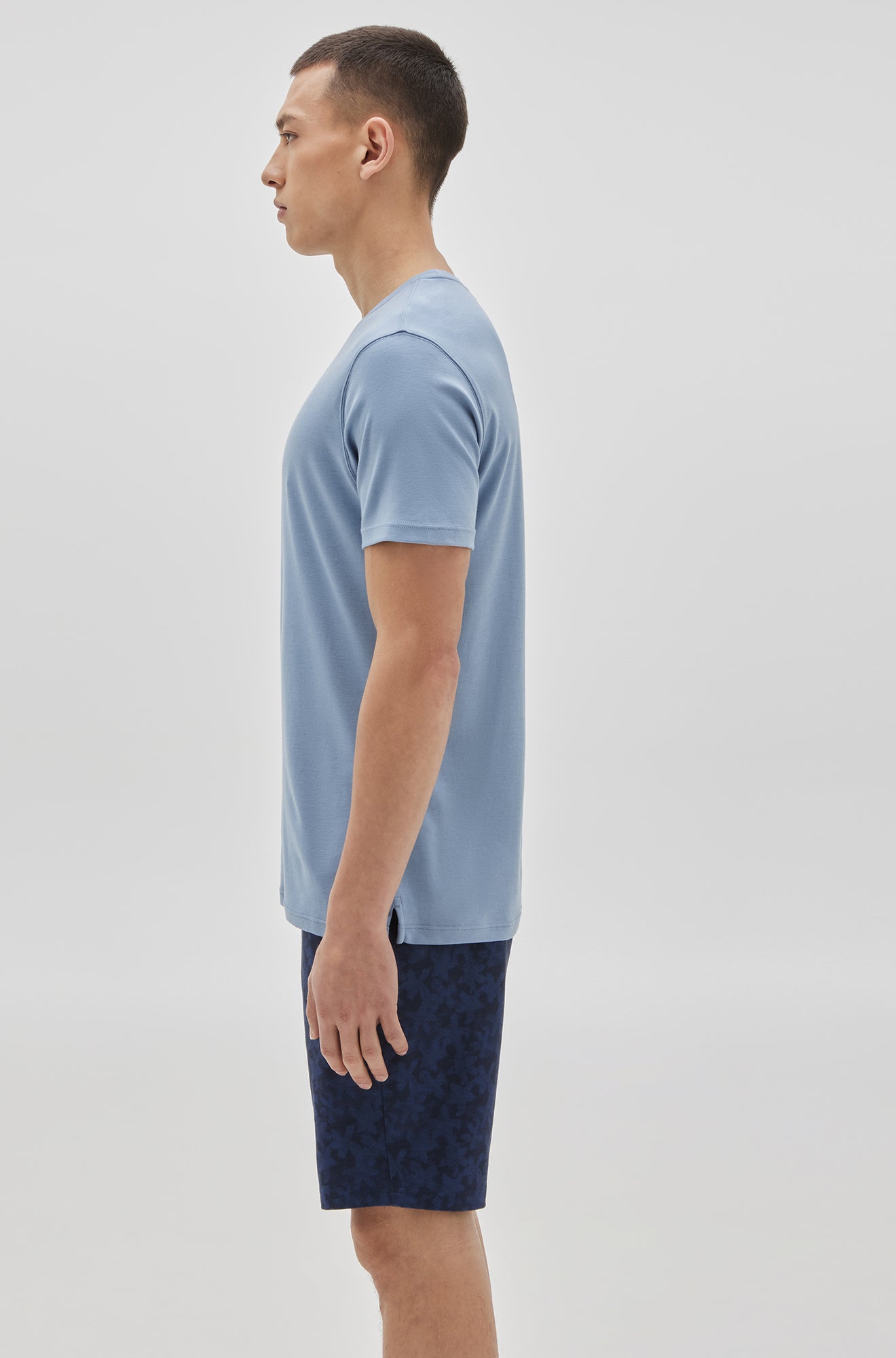 T-Shirt col rond pour homme par Robert Barakett | 23336/Georgia Bleu De Douvres/Dover Blue| Machemise.ca, vêtements mode pour hommes