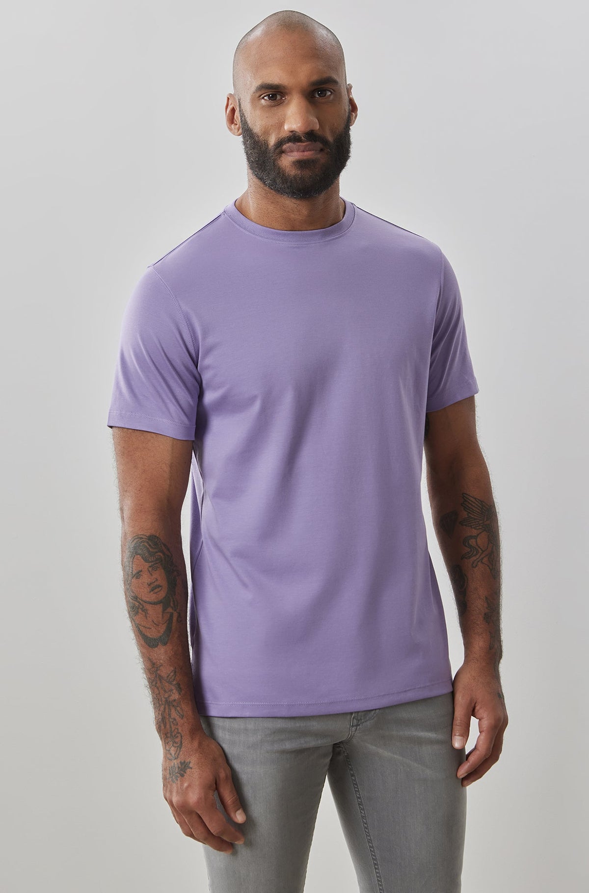 T-shirt à manches courtes pour homme par Robert Barakett | 23336 Georgia Feuille de lavande | Machemise.ca, vêtements mode pour hommes