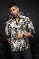 Long sleeve shirt for men by Au Noir | ACE Black Gold | Menshirt, complete inventory of the Au Noir brand